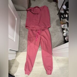 Figs breast cancer pink scrubs